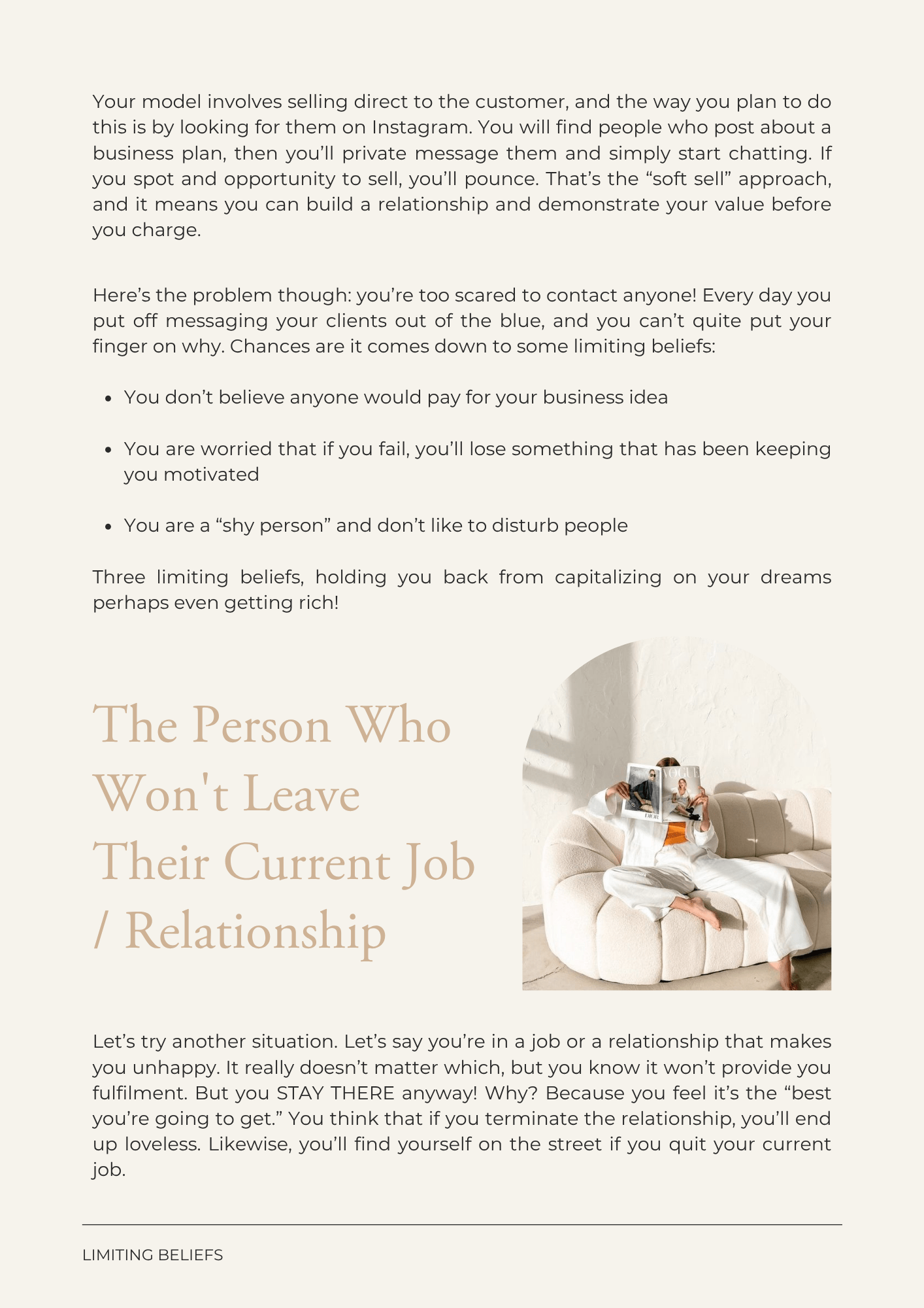 Limiting beliefs - ebook & Workbook - Thrive Together eBooks