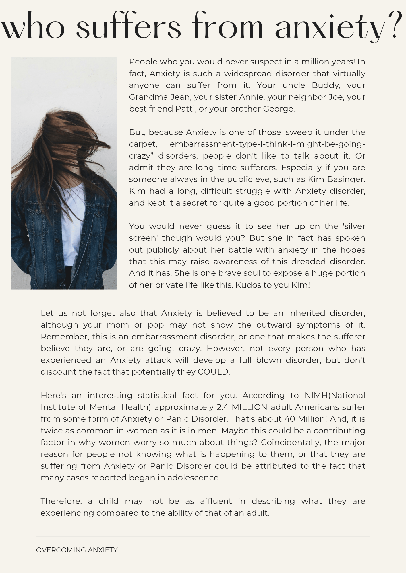 Overcoming Anxiety: A Practical Guide and Workbook - Thrive Together eBooks