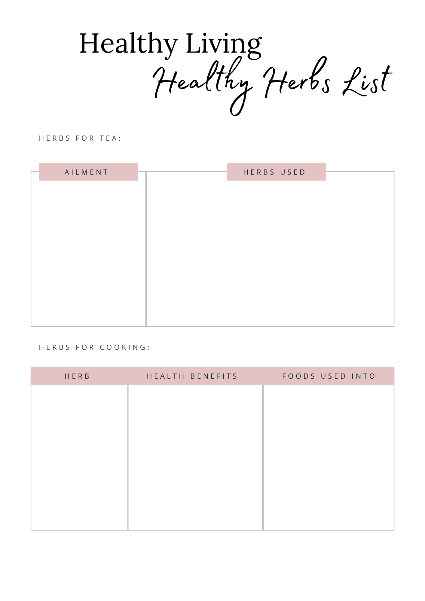 Healthy Living Journal | Wellness & Nutrition Planner by Carla Botha (Printable Download)