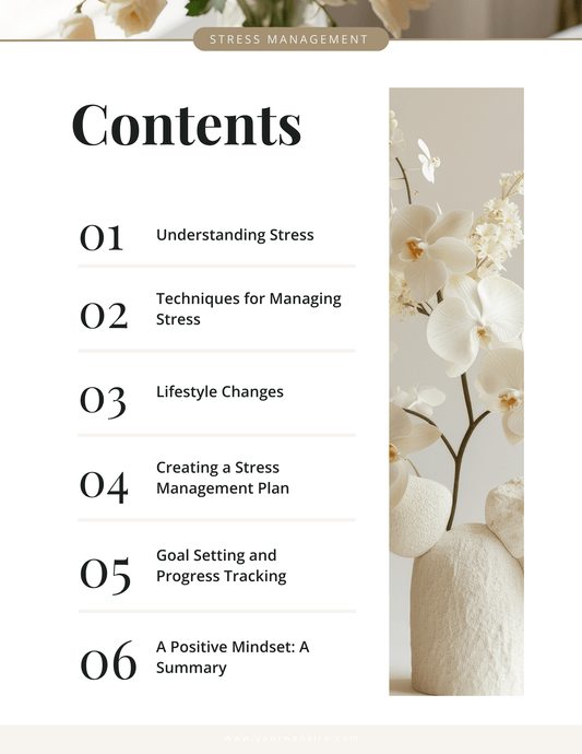 Stress management includes a FREE healthy living journal - Thrive Together eBooks