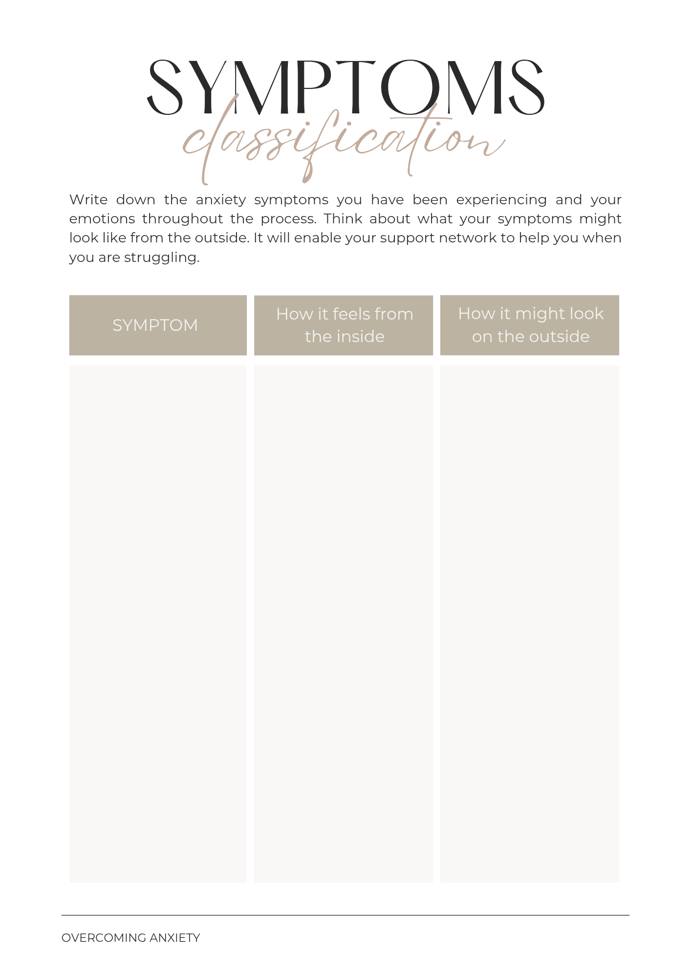Overcoming Anxiety: A Practical Guide and Workbook - Thrive Together eBooks