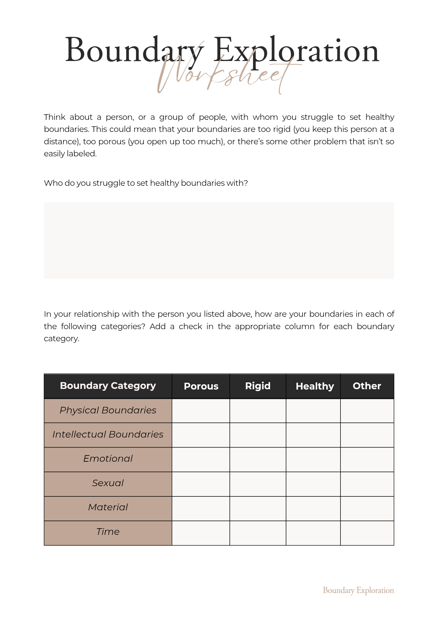 Healthy Boundaries - Thrive Together eBooks