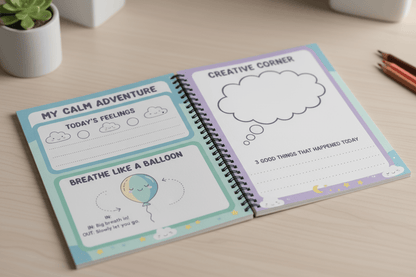 Mindfulness Journal for Kids pdf - Ages 6 - 12 digital download - Thrive Together eBooks