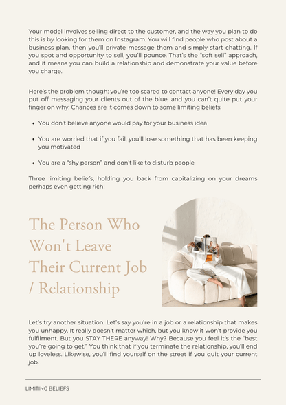 Limiting beliefs - ebook & Workbook - Thrive Together eBooks