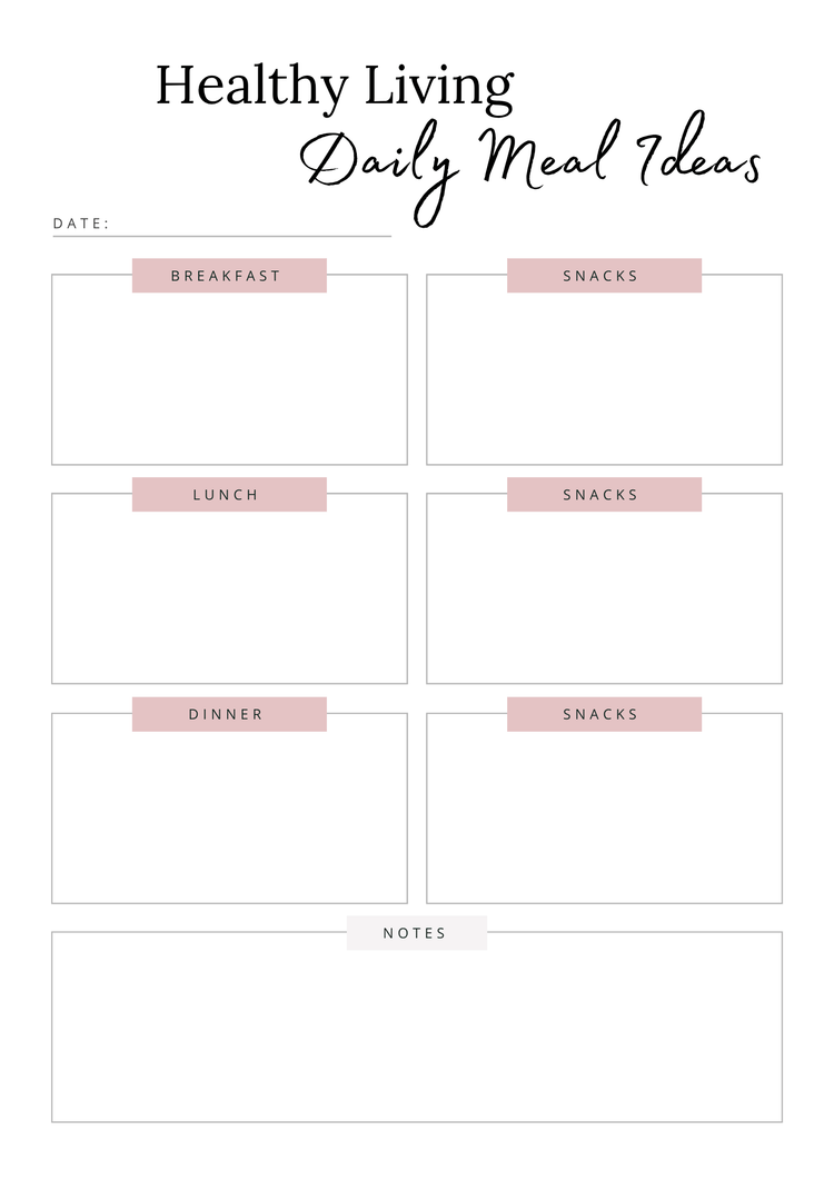 Healthy Living Journal | Wellness & Nutrition Planner by Carla Botha (Printable Download) - Thrive Together eBooks
