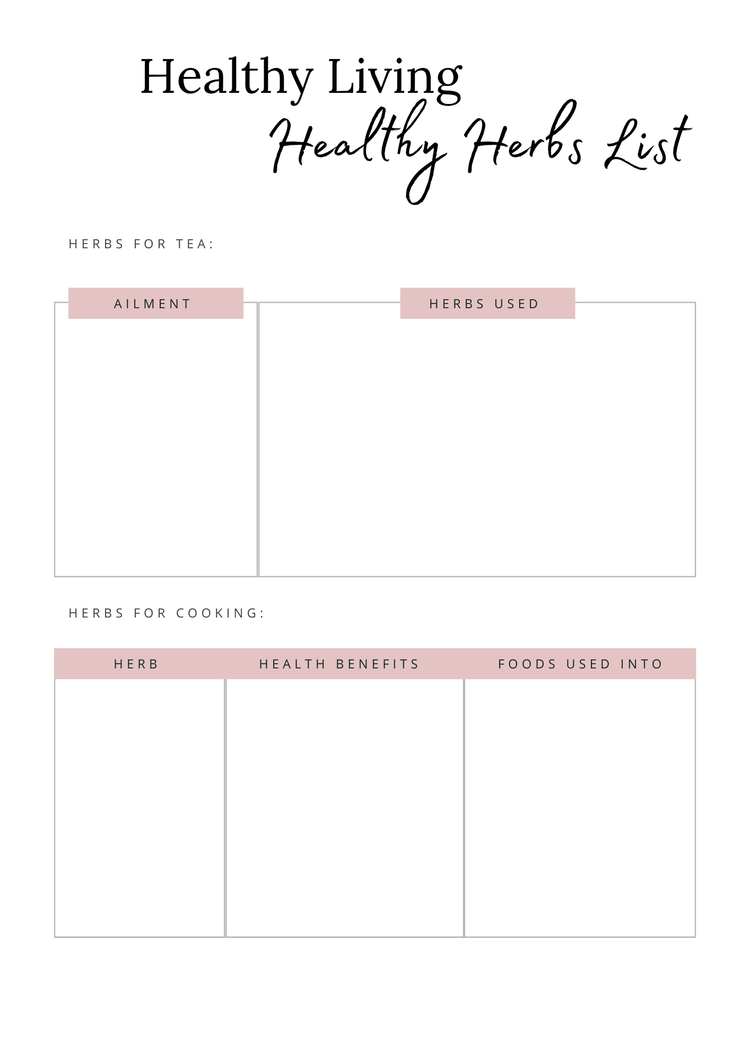 Healthy Living Journal | Wellness & Nutrition Planner by Carla Botha (Printable Download) - Thrive Together eBooks