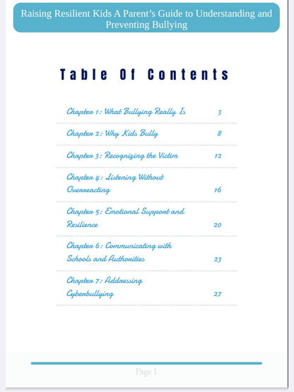 Child resilience strategies